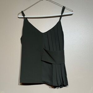 Finders Keepers sage Pleated Camisole
